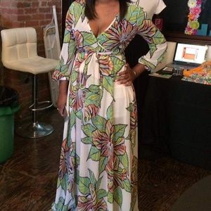 Tropical Floral Maxi Dress